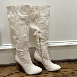 NEW Billini White Knee High Boots